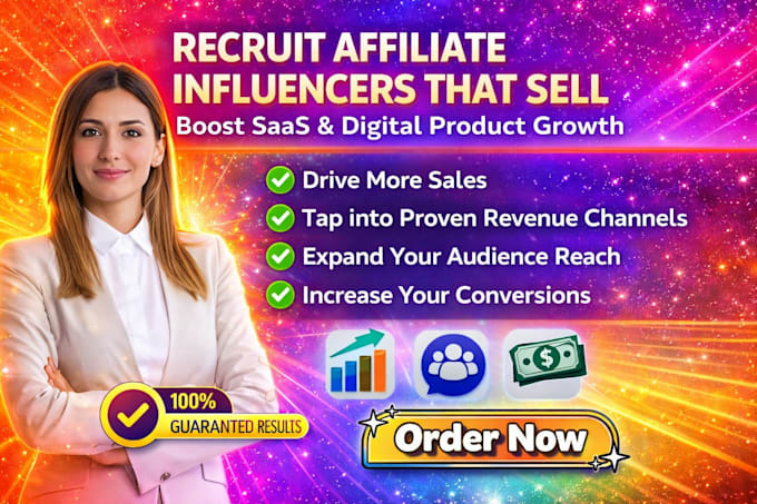 recruit affiliates and influencers for your saas or affiliate program