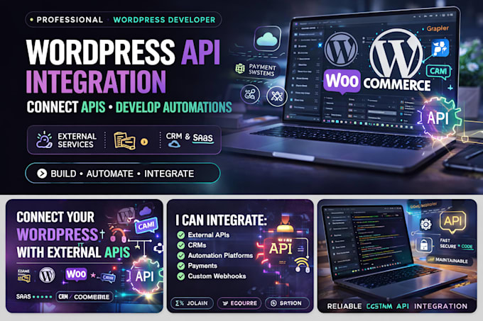 develop wordpress api integration or webhook