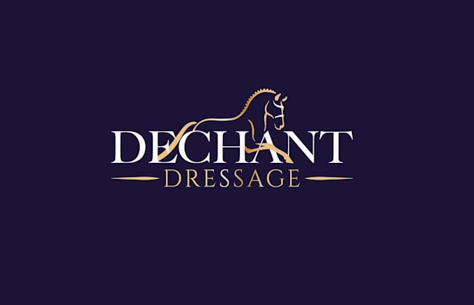 create a clean horses racing logo design