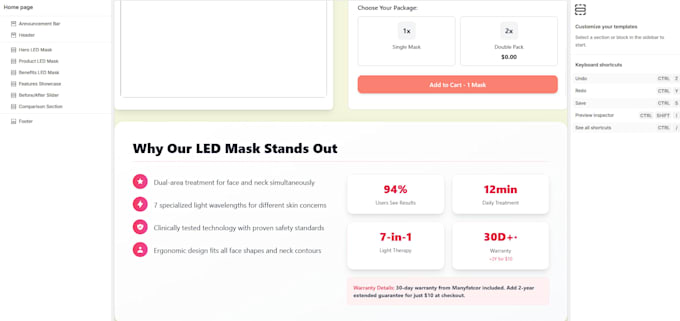 build a professional shopify store