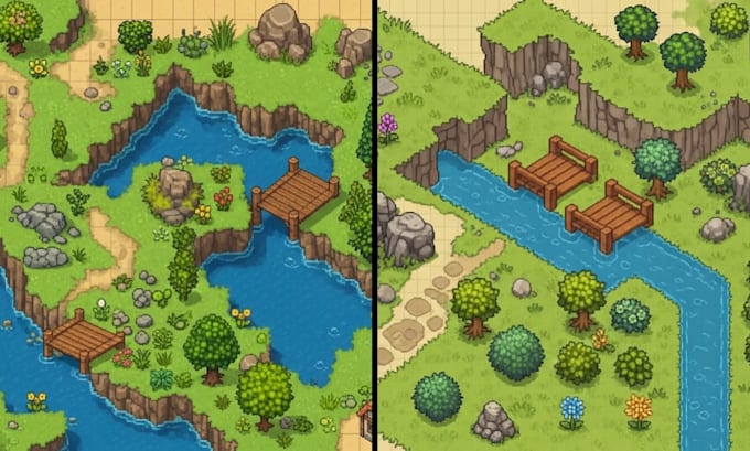 create custom pixel art tileset tilemap environment pixel sprite sheet game art