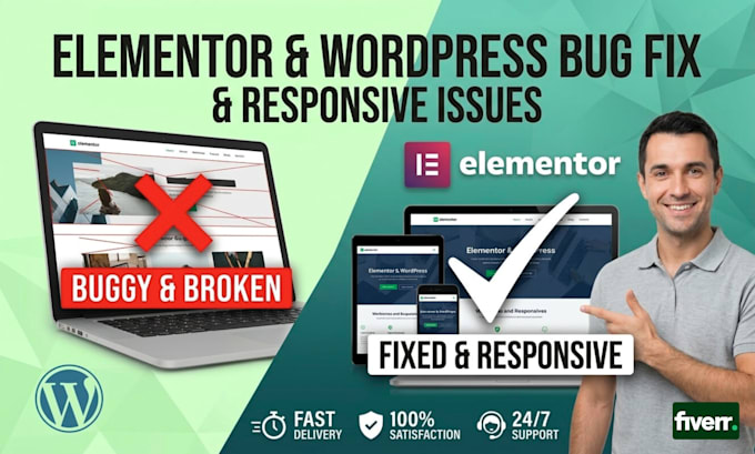 fix your wordpress website and make it fully responsive