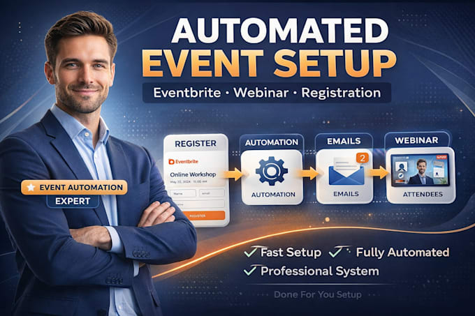 create and automate your eventbrite, webinar and online event registration setup