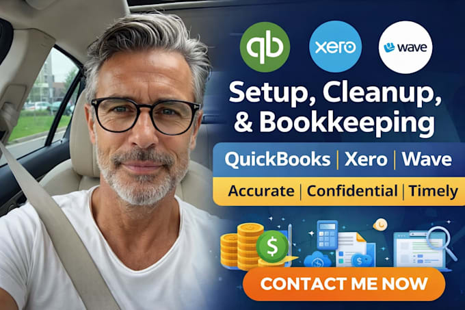 Do setup, clean up and bookkeeping in quickbooks online, xero and wave ...