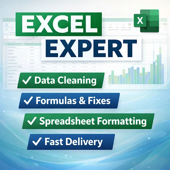 do small excel tasks, data entry, formulas and clean up