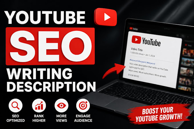 write engaging SEO youtube video descriptions