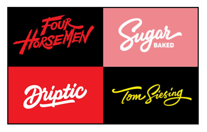 create a custom typography, hand lettering text logo