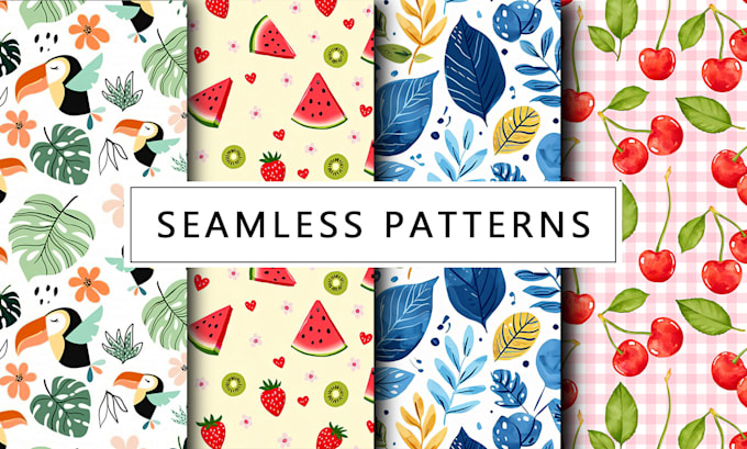 create seamless pattern design for fabric or wallpaper