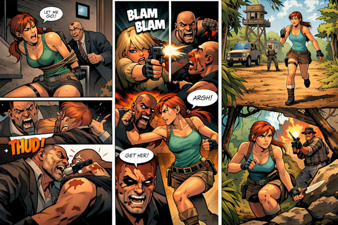 create ai comic book illustration any style for online  store