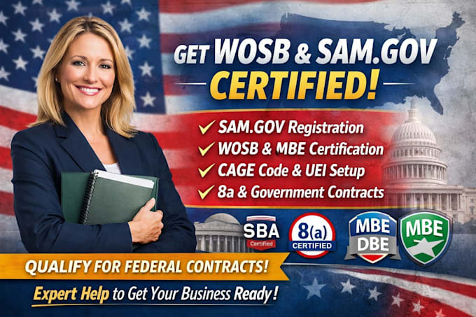 do sam gov registration uei cage code wosb 8a mbe dbe certification statement