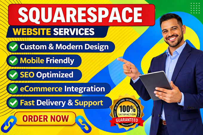 custom squarespace website design, development