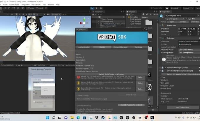 create, model and rig your custom vrchat avatar for vrchat or metaverse