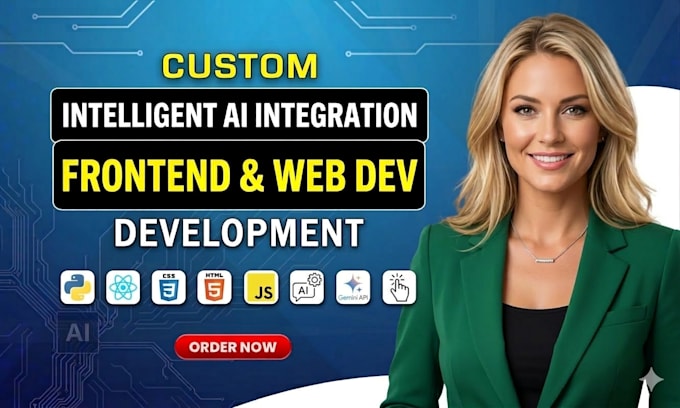 develop a custom full stack ai website and intelligent ai chatbot