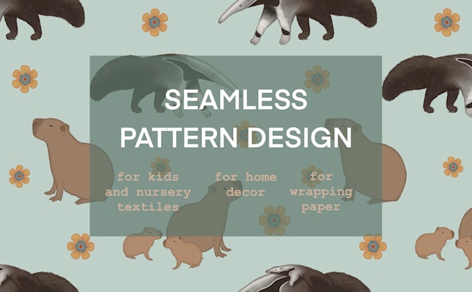 design unique cute seamless patterns for kids fabric