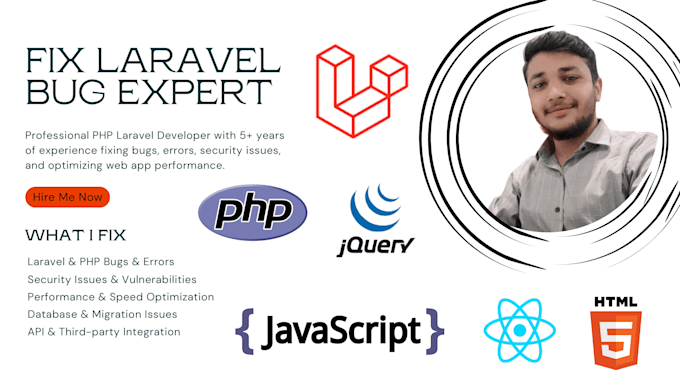 fix wordpress bugs, laravel PHP errors and optimize your website