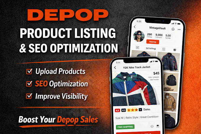 do depop listing optimization and product upload