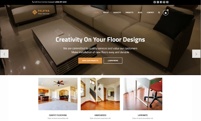 design flooring website tiling website handyman website