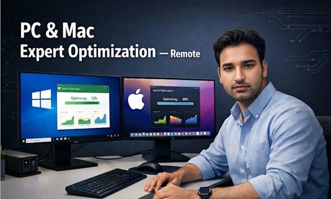 fix, optimize and speed up your windows PC or mac remotely