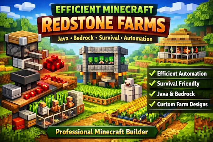 build efficient redstone farms in your world