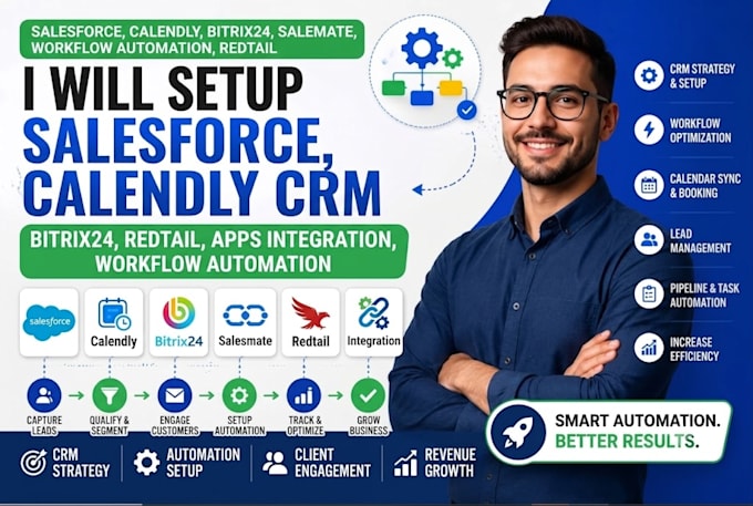 do salesforce calendly CRM salesmate workflow bitrix24 redtail CRM automation