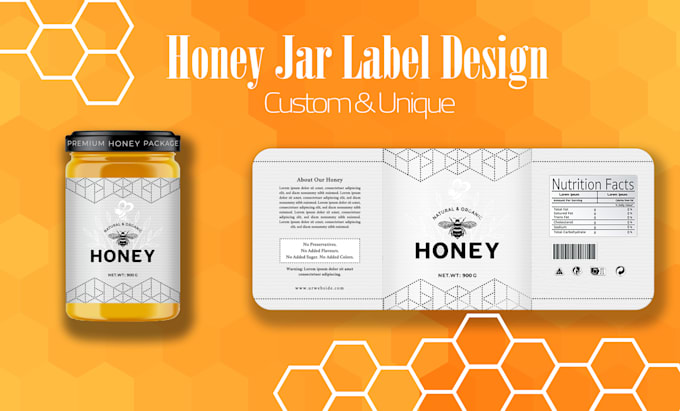 create a premium honey packaging design and logo
