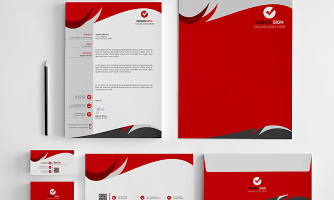 Design business card logo envelope stationery letterhead visual ...