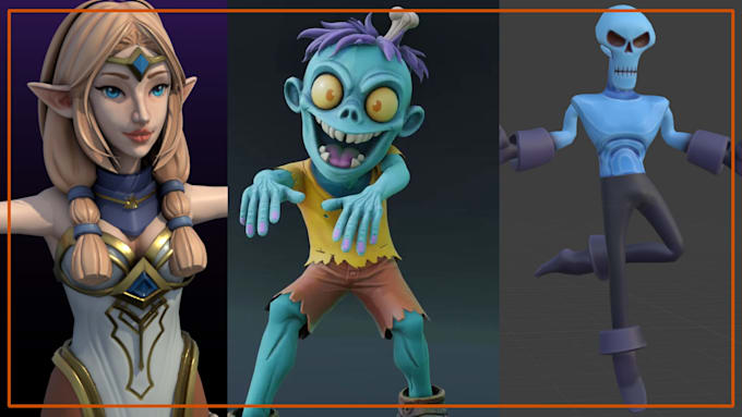 create a stylized 3d game character