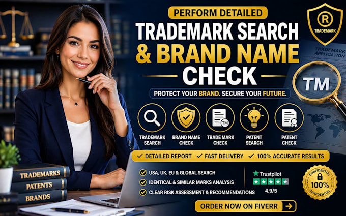 Image result for Perform detailed trademark search and brand name trademark check by ...