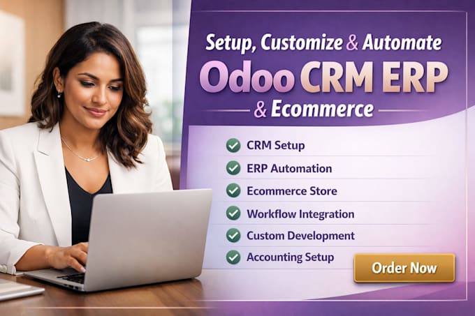 setup customize and automate odoo CRM erp odoo ecommerce odoo development erp