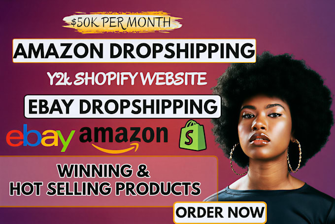do amazon dropshipping, ebay dropshipping y2k shopify website clothing store