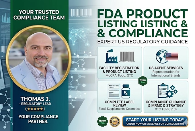 provide fda compliance, US agent services, and label review