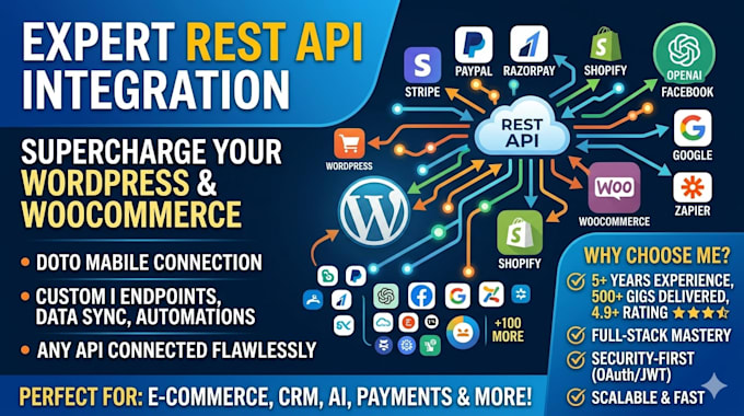 website development and integrate API