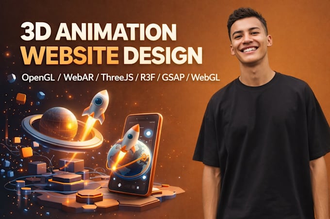design 3d animation website opengl webar threejs r3f gsap webgl website