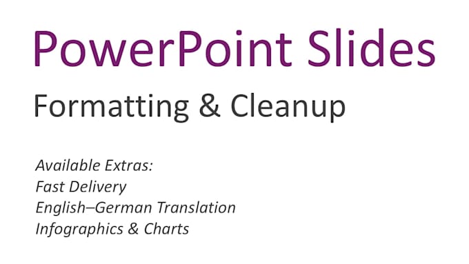 format and improve your powerpoint presentation