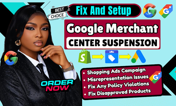 fix google merchant center suspension and misrepresentation
