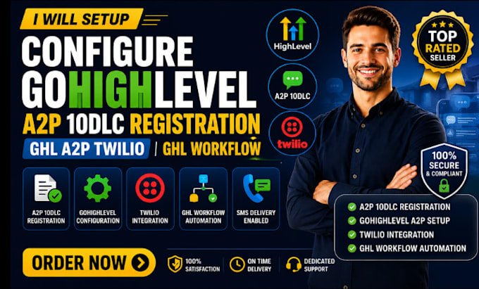 setup configure gohighlevel a2p twilio ghl snapshot ghl a2p 10dlc registration