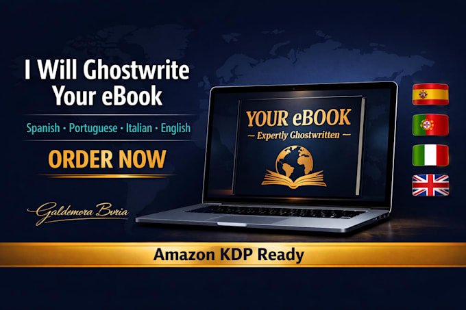 ghostwrite, publish your ebook in spanish, portuguese, english for amazon kdp