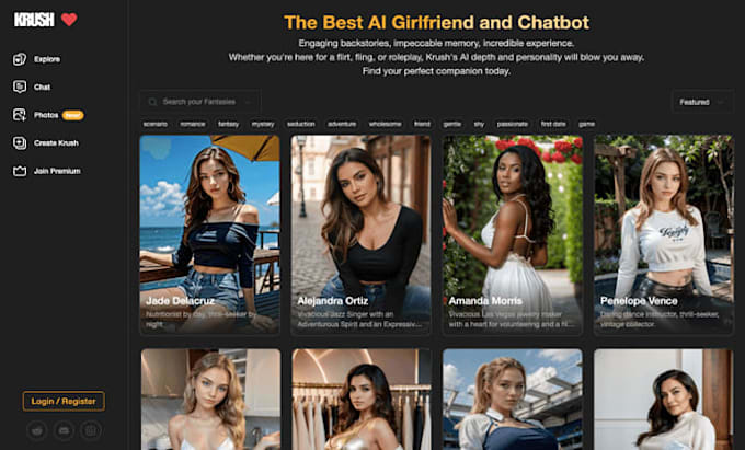 develop ai chatting website, ai nsfw website, ai saas website, ai functionality