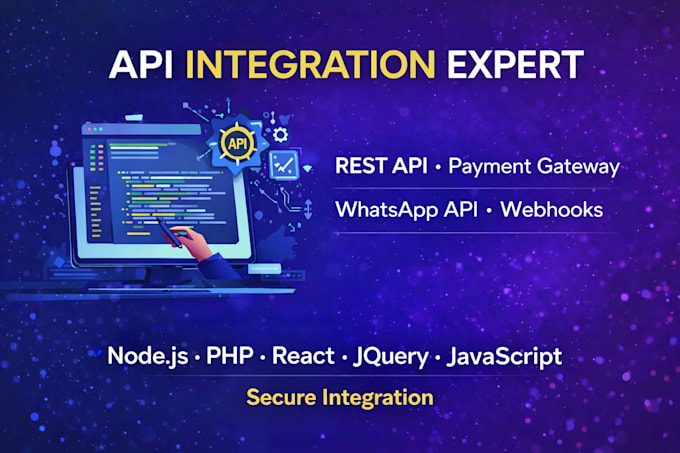 integrate rest API, payment gateway, whatsapp API