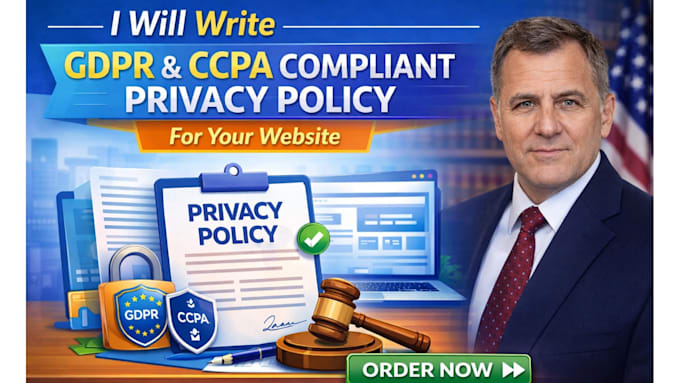 write a gdpr and ccpa compliant privacy policy for your website