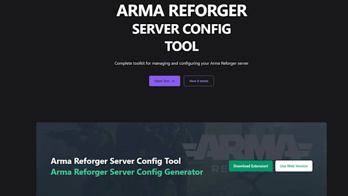 complete arma reforger server configuration