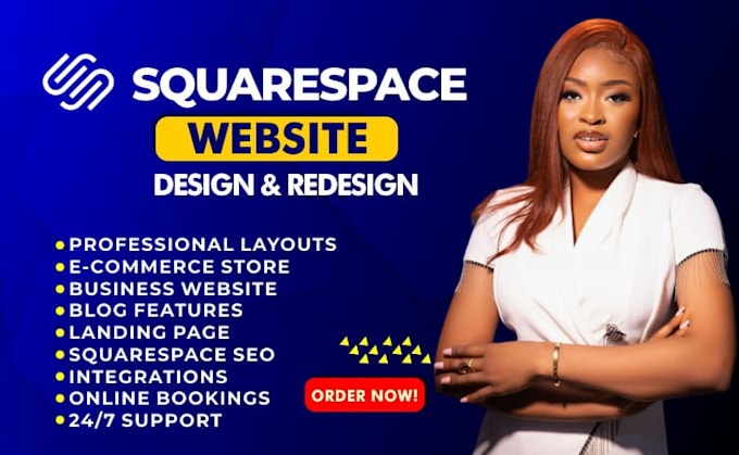 build squarespace website design or redesign squarespace website development