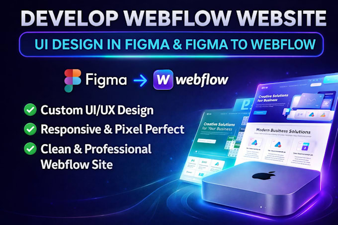 Develop webflow website, do ui design in figma, figma to webflow by Jo ...