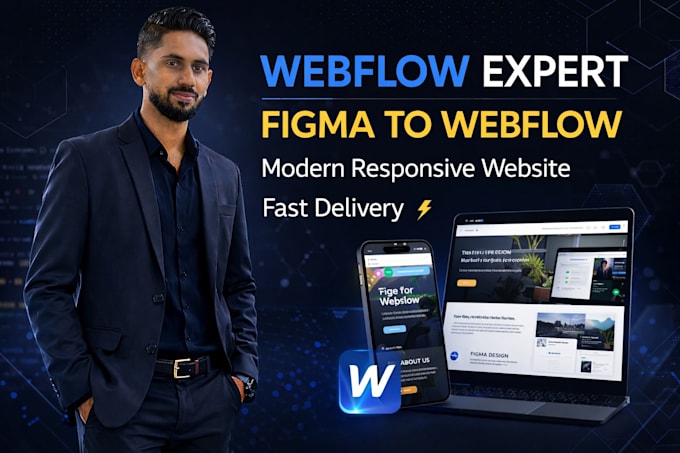 Build responsive webflow website and convert figma to webflow by ...
