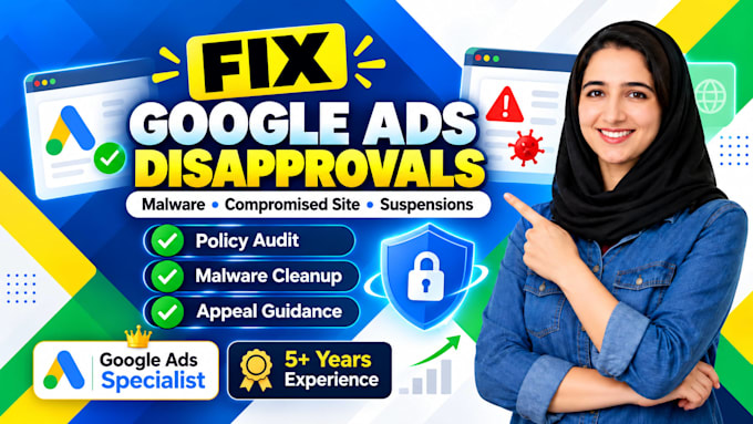 fix google ads problems disapproved ads compromised site