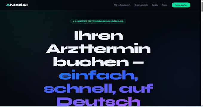 build a professional german saas landing page with nextjs