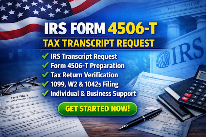 prepare and file irs form 4506t for tax return transcript request
