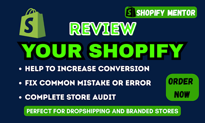 audit shopify store, review shopify, analyse shopify for conversions