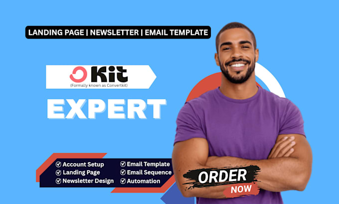setup convertkit email template kit newsletter kit landing page design