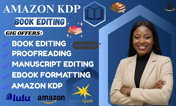 edit and format your book for amazon KDP and kindle